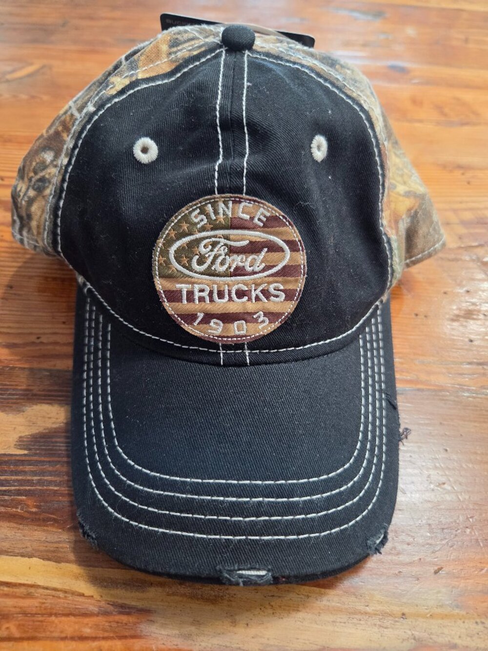 Ford Trucks RealTree Buck Wear Camouflage Distressed Hat Cap New with Tags